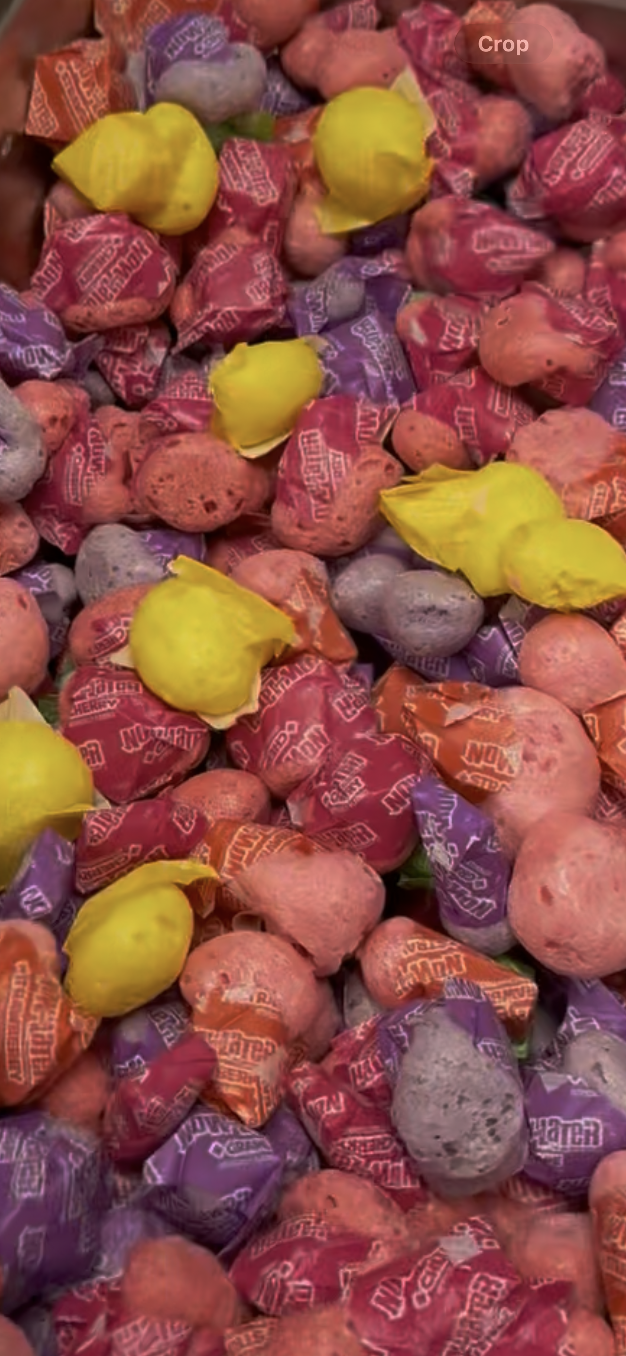 Fruity Boom Boom Freeze-dried candy in a clear bag